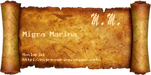 Migra Marina névjegykártya